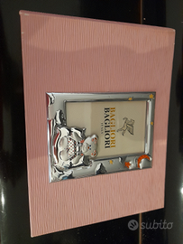 Album battesimo con cornice d'argento