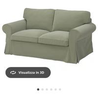 Divano Ikea EKTORP Verde/Grigio 2 posti