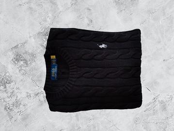 Maglione Ralph Lauren a trecce Nero - M