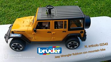 BRUDER Jeep Wrangler Rubicon con mountain bike