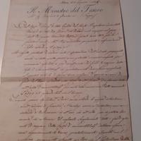 documento Regno d'Italia Ministro del Tesoro 1814