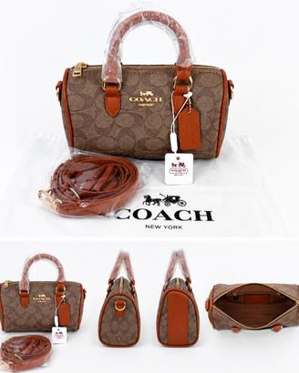 Borsa Coach Rowan Satchel in Tela Signature.  