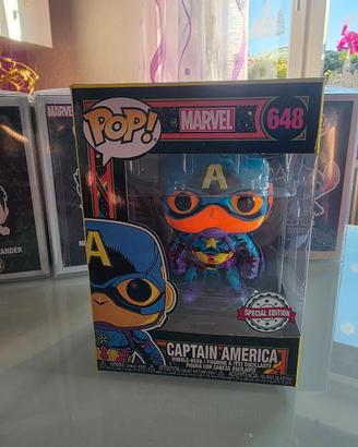 Funko Pop Captain America Blacklight 648
