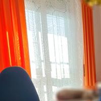 2 Tende in velluto Arancioni 300x130 cm