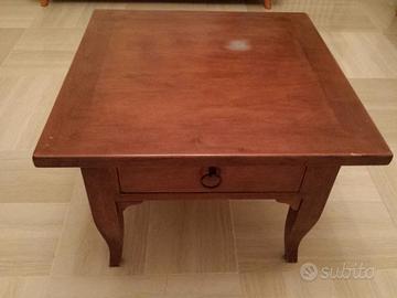 Tavolino expò con cassetto in massello