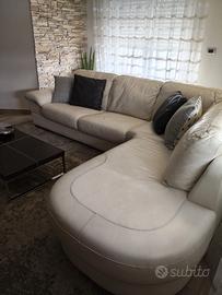 Divano angolare  in vera pella