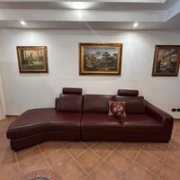 Divano in pelle 5 posti come nuovo