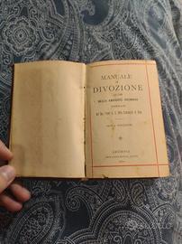 libro antico "Manuale di devozione" 1902