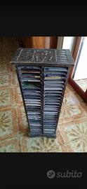 Porta CD etnico compresi numerosi CD e cassette