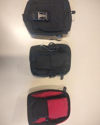 tris portatutto in nylon x cintura e tracolla