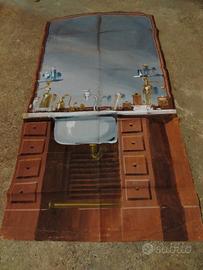 dipinto su carta parte di scenografia teatrale