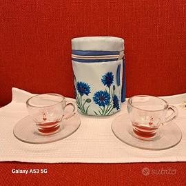 2 TAZZINE DA CAFFE' CON PIATTINO - BIALETTI - NUOV