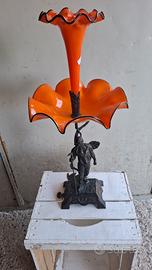 scultura in bronzo e vetro