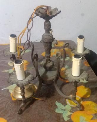 Lampadario antiquariato in Rame