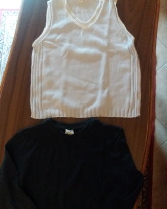 Pullover smanicato e maglietta per bambino