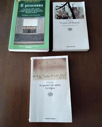 LIBRI KAFKA, PRIMO LEVI E EMILIO LUSSU