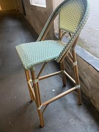 Sgabelli in vimini binco/verdi