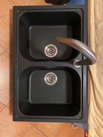 Lavello 2 vasche cristallite