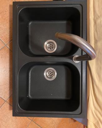 Lavello 2 vasche cristallite