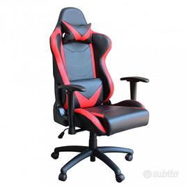 Sedia da Gaming Reclinabile con Braccioli 129cm