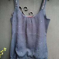 Blusa Top Carrera Grigio Argento