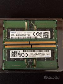 RAM Samsung 16 GB (2x8 GB) SO-DIMM DDR5 4800B.