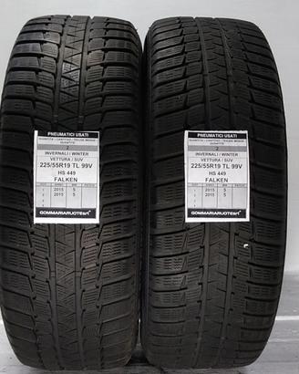 2 PNEUMATICI USATI 225/55R19 99V HS449 FALKEN GOMM