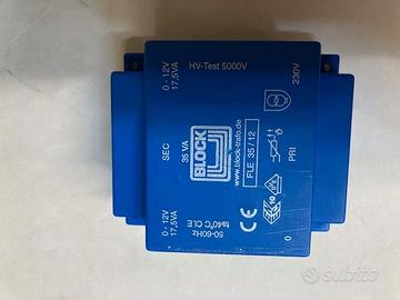 Trasformatore di sicurezza 12+12V 35VA marca Block