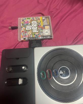 DJ Hero PS3 Controller Turntable + Ricevitore USB