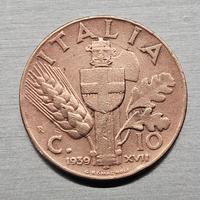 Moneta da 10 centesimi 1939 impero primo tipo