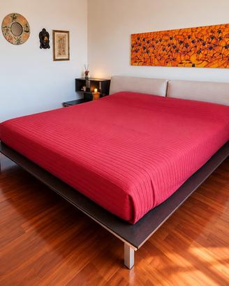 Letto matrimoniale LEMA mod. Asaky rovere moro
