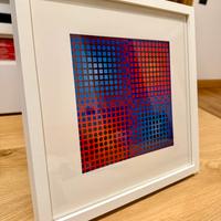 Quadro 1975 Victor Vasarely  serigrafia optical