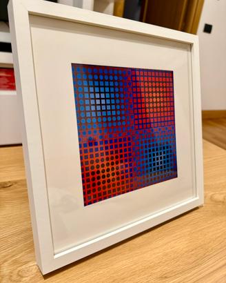 Quadro 1975 Victor Vasarely  serigrafia optical