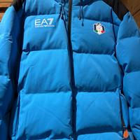 Piumino da sci montagna Azzurro Armani EA7 FISI L
