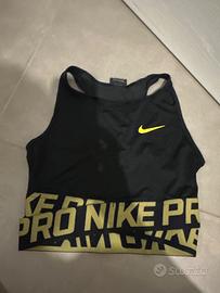 top Nike pro tg Xs usato nero palestra