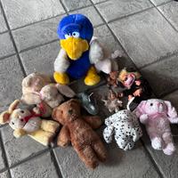 Set peluche di animali 10 pezzi