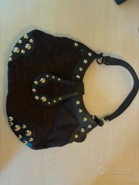 Moschino Vintage Monogram Hobo Bag- Y2K Studded