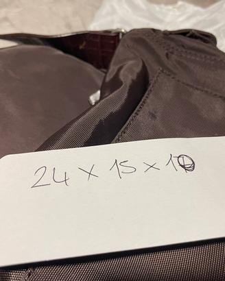 Borsa tessuto marrone