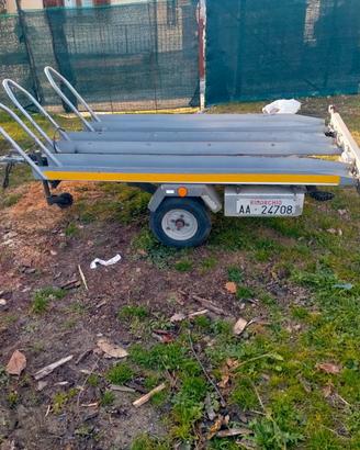 carrello porta moto a 3 corsie 