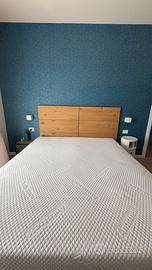 Strutturale letto 180x200 con testata in legno