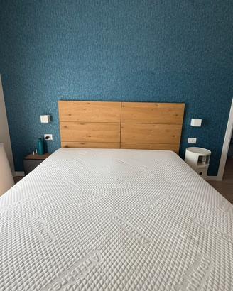 Strutturale letto 180x200 con testata in legno