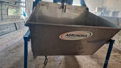 Vasca benna ribaltabile acciaio inox per trattore