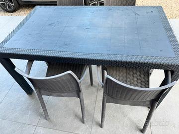 Tavolo esterno rattan