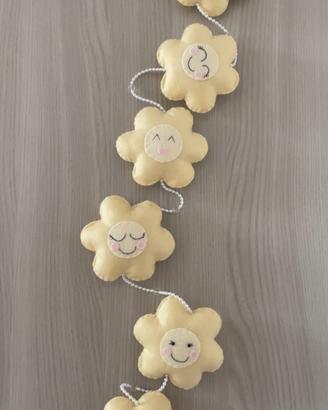 Pendente floreale per tende cameretta bimba/bimbo
