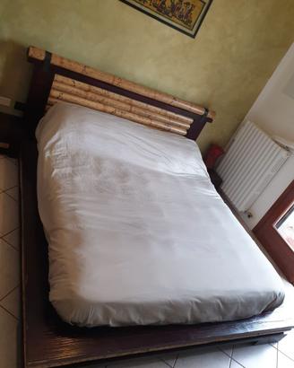 Letto matrimoniale Etnico + Cassettiera e comodini