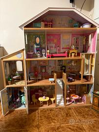 Casa bambole 135 cm + camper e auto piu accessori