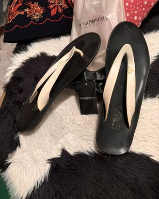 Infradito Emporio Armani Nere e Bianche