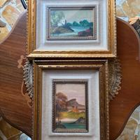 Coppia quadretti paesaggi vintage