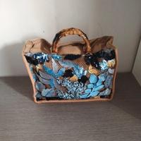Borsa in juta naturale pezzo unico NUOVA 