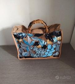 Borsa in juta naturale pezzo unico NUOVA 